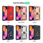 Wholesale Samsung Galaxy A10 Tech Armor Ring Grip Case with Metal Plate (Silver)